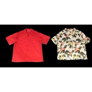 Pack Of 2 Men's XL Carribbean Button Up Shirts.
